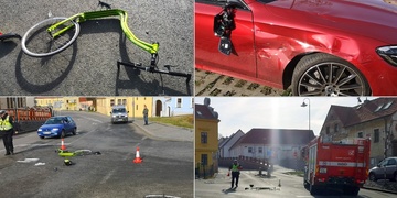 Střet koloběžkáře s osobním vozem - aktualizováno
