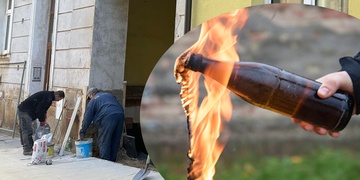 Muž hodil po dělnících zápalnou lahev