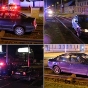 Před Plazou prorazila závoru a poté s autem skončila v kolejišti