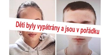Obě pohřešované děti byly před chvílí vypátrány