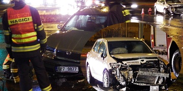 Čelní střet v Plzni na Lidické