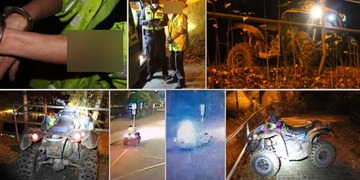 Plaza - Křimice: Divoká noční honička policie se čtyřkolkou