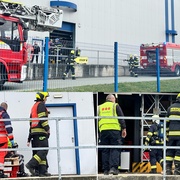 Požár v průmyslové hale na Borech