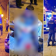 Rvačka většího množství lidí v centru Plzně