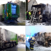 V Doubravce shořel vůz popelářů