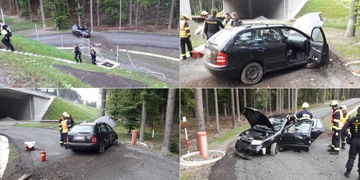 Auto skončilo mimo silnici