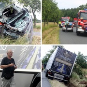 Těžce opilý řidič kamionu havaroval a vykácel několik stromů – , 