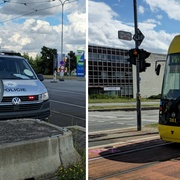 Senior vstoupil přímo před přijíždějící tramvaj