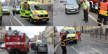 Dvě sražené chodkyně v centru Plzně