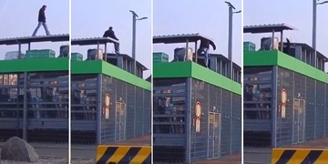 Muž spadl ze střechy Hornbachu