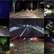 Vichřice zasáhla západní Čechy - spadlé stromy, zastavené vlaky, obce bez proudu i zranění lidé