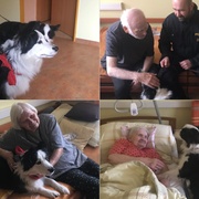 Cofina a Axi na vánoční návštěvě u seniorů