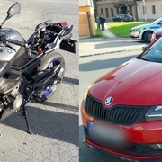Střet auta s motocyklem