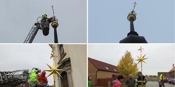 Blesk srazil kříž na kostele!