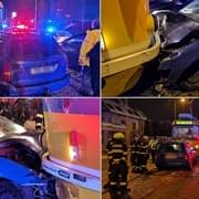 Čelní střet tramvaje s osobním vozem, řidič nehodu nepřežil