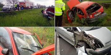 Náraz vozidlo vyrazil ze silnice, kde se poté převrátilo