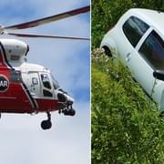 Dvě nehody krátce po sobě, k jedné musel letět i vrtulník LZS