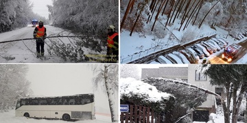 Sněhová kalamita, hasiči registrují stovky výjezdů