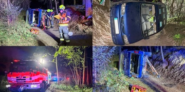 Opilý řidič chtěl dojet muže, se kterým se předtím popral, místo toho skončil s autem na boku