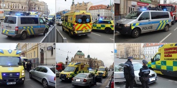 Dva sražení chodci na přechodu