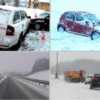 Sníh potrápil řidiče na mnoha místech západních Čech