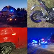 Střet motocyklu s autem v Liticích