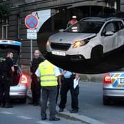 Střet tramvaje s osobním autem na Borech