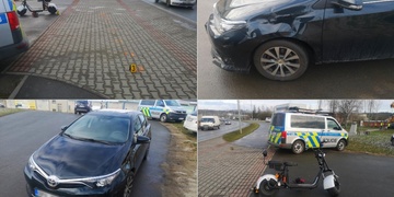 Střet auta s elektrokoloběžkou