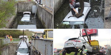 Pozor na D5! Vozidlo vletělo přímo do protipožární nádrže