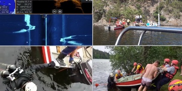 Vodní záchranáři společně s hasiči vylovili potopený člun