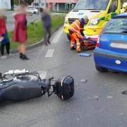 Střet auta s motocyklem