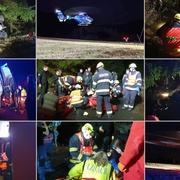 Dvě vážné nehody najednou, u obou přistával vrtulník