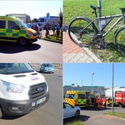 Sražená seniorka i cyklista
