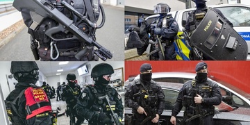 Samopaly, balistické štíty, přilby, ale i turnikety a defibrilátory - to jsou prvosledové hlídky