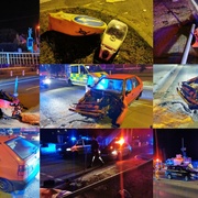 Opilý řidič smetl vozem co mohl a nakonec porazil desetimetrový sloup