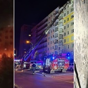 Rozsáhlý požár bytu v Plzni Bolevci, plameny šlehaly z okna do výše několika metrů