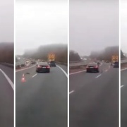 Zbytečně riskující řidič na dálnici D5