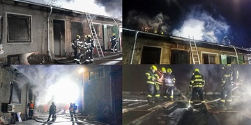 Zatímco hasiči hasili, ubytovaní cizinci prchali před záchranáři