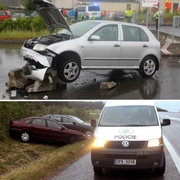 "Při dešti to klouže," zjistili během třiceti minut tři řidiči