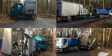 Kamion s pivem havaroval do příkopu