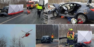 Čelní střet kamionu s osobním autem - jeden mrtvý