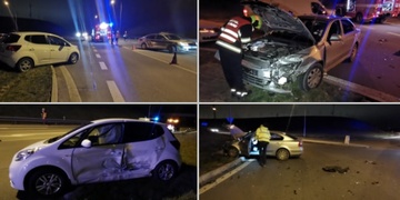 Autem sražené dvě malé děti i střet dvou vozidel