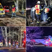 Střet sanitky s osobním autem, z místa hlášeno šest zraněných
