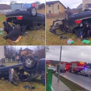 Nezvládl řízení a s vozem skončil na střeše