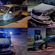 Řidič během jízdy zřejmě zkolaboval a střetl se s protijedoucím vozem