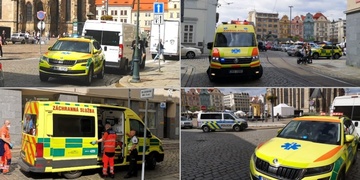 Na náměstí Republiky srazila dodávka dvě ženy