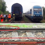 Rychlík EC 357 "Západní expres" zastavily nastražené kameny