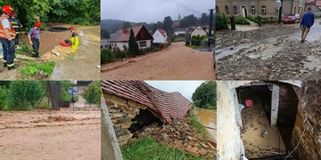 Přívalové vlny vody a bahna se vesnicí prohnaly třikrát po sobě