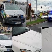 Chodec vběhl na červenou přímo před auto, které ho smetlo