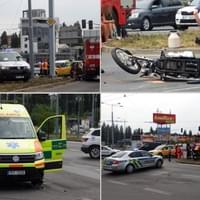V Plzni se srazila sanitka s motorkářem